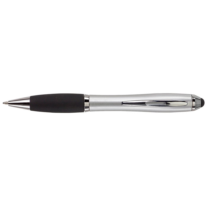 Ballpoint with Rubber Grip and Stylus