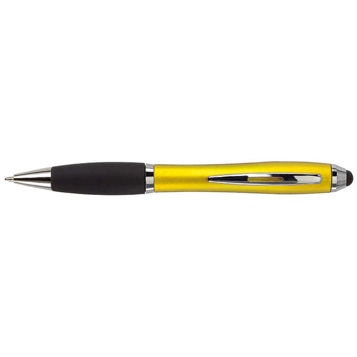 Ballpoint with Rubber Grip and Stylus