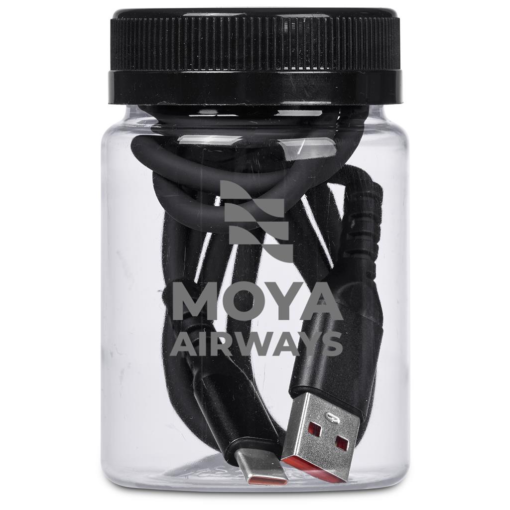 Capsit Fast Charge A2C Cable in Jar