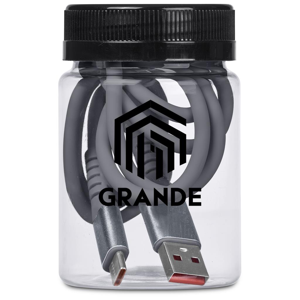 Capsit Fast Charge A2C Cable in Jar