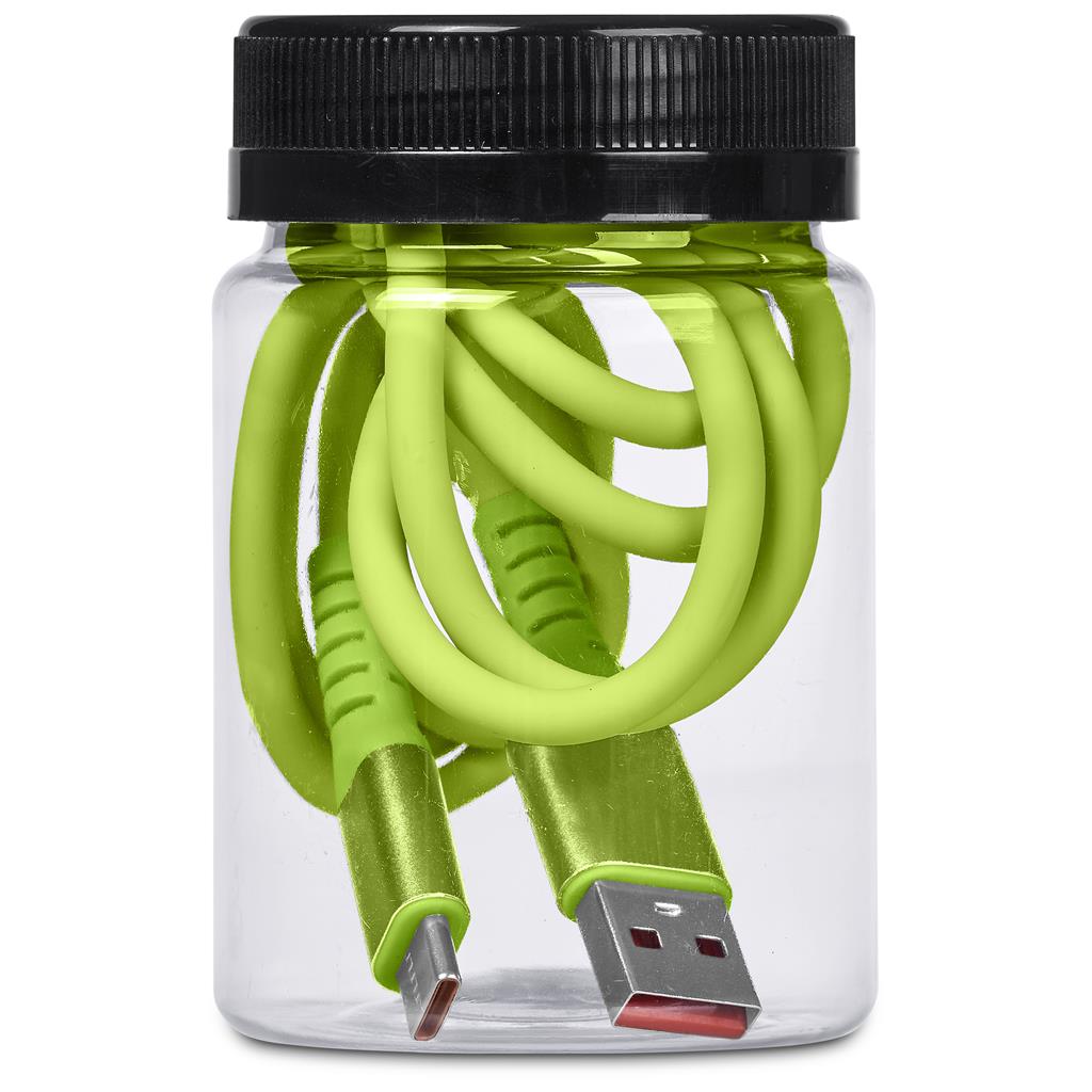 Capsit Fast Charge A2C Cable in Jar