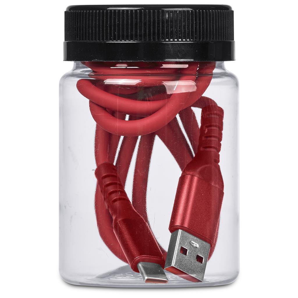 Capsit Fast Charge A2C Cable in Jar