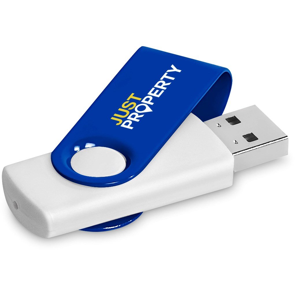 Axis Gyro White Flash Drive - 8GB