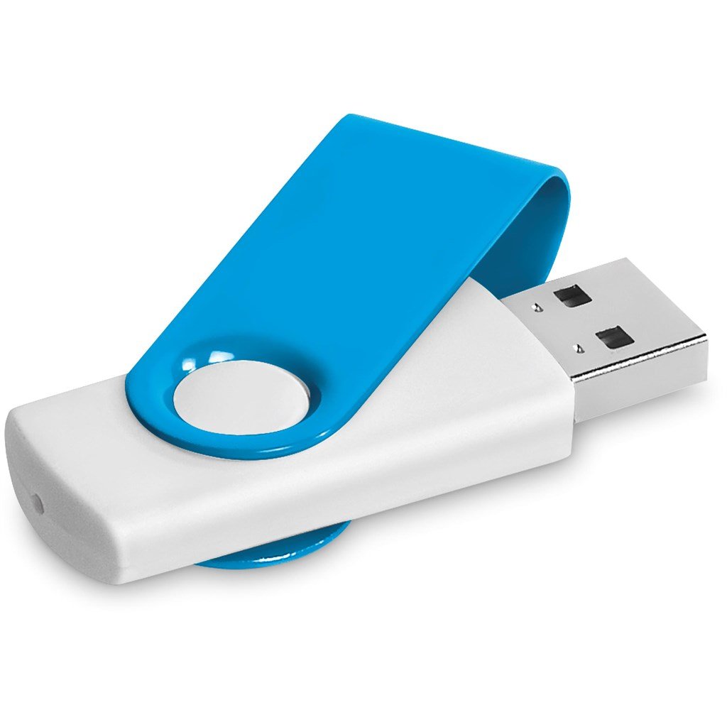 Axis Gyro White Flash Drive - 8GB