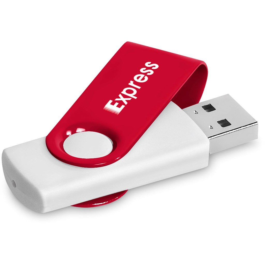 Axis Gyro White Flash Drive - 16GB