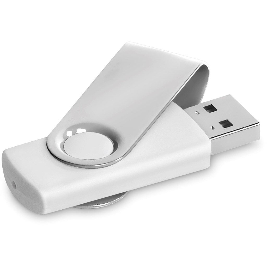 Axis Gyro White Flash Drive - 16GB