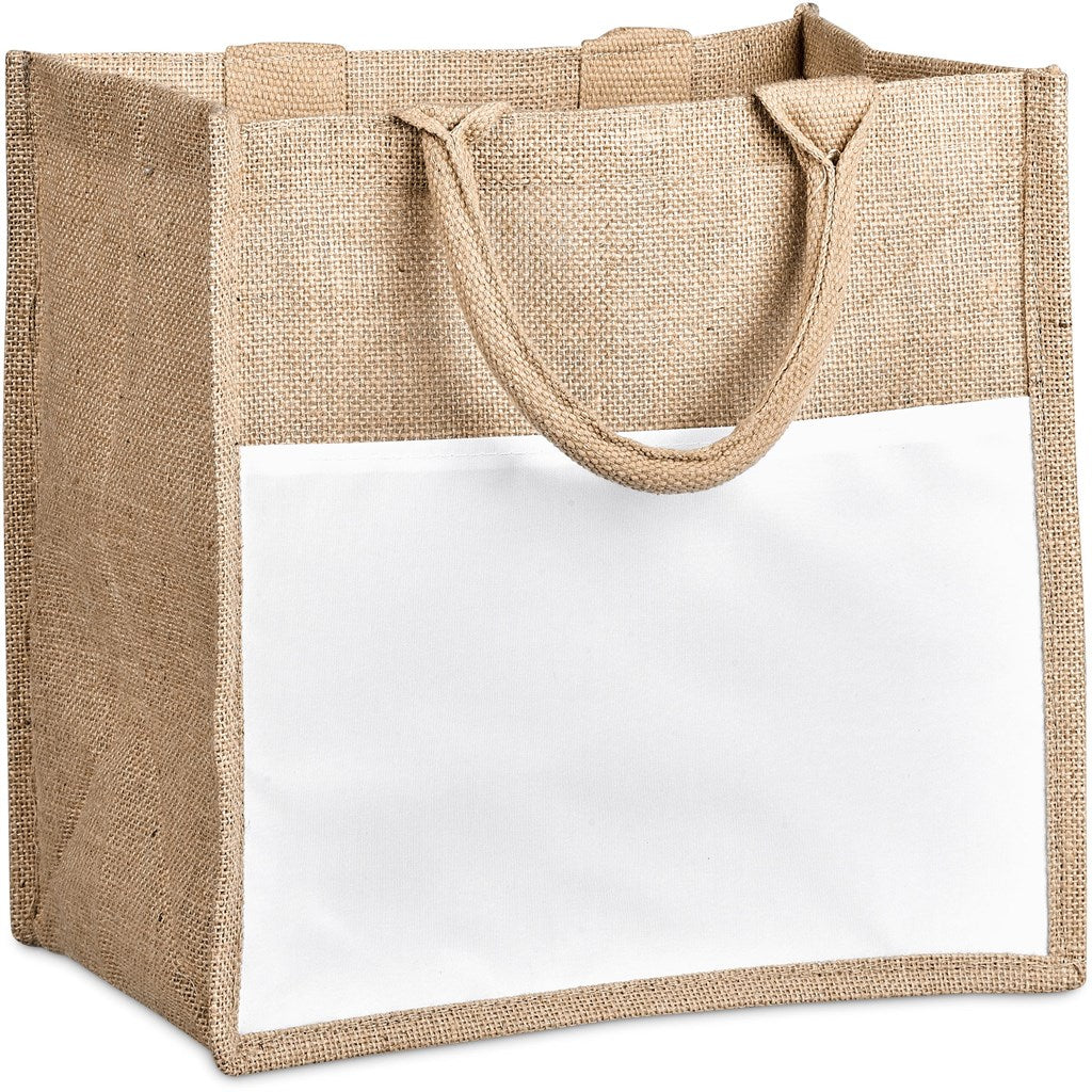 Nuri Sublimated Pocket Jute Tote