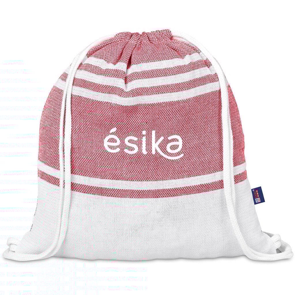 Santa Cruz Cotton-Rich Beach Towel & Drawstring Bag