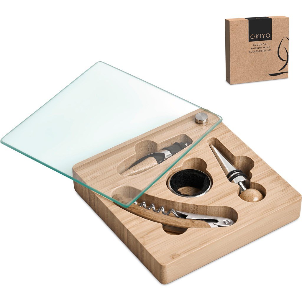 Budonoki Bamboo Wine Accessories set