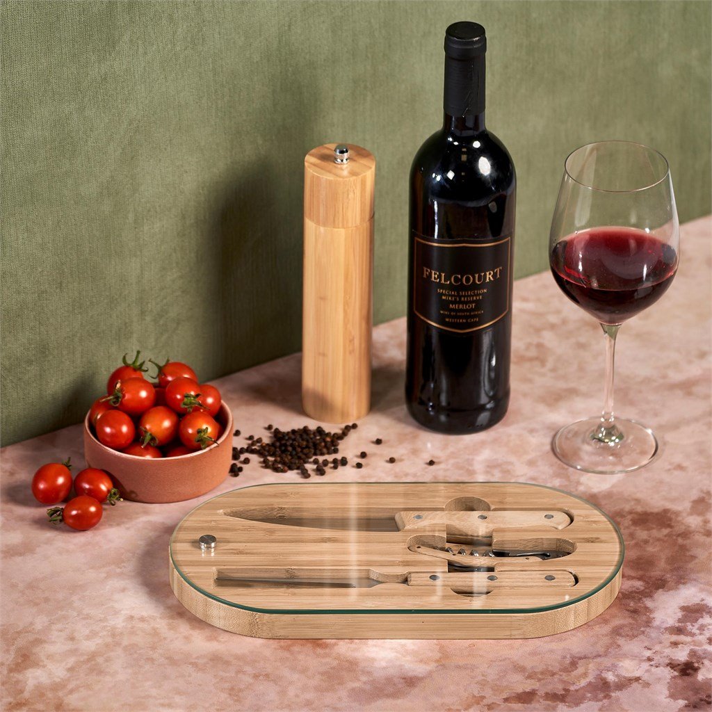 Suraisu Bamboo Food & Wine Set