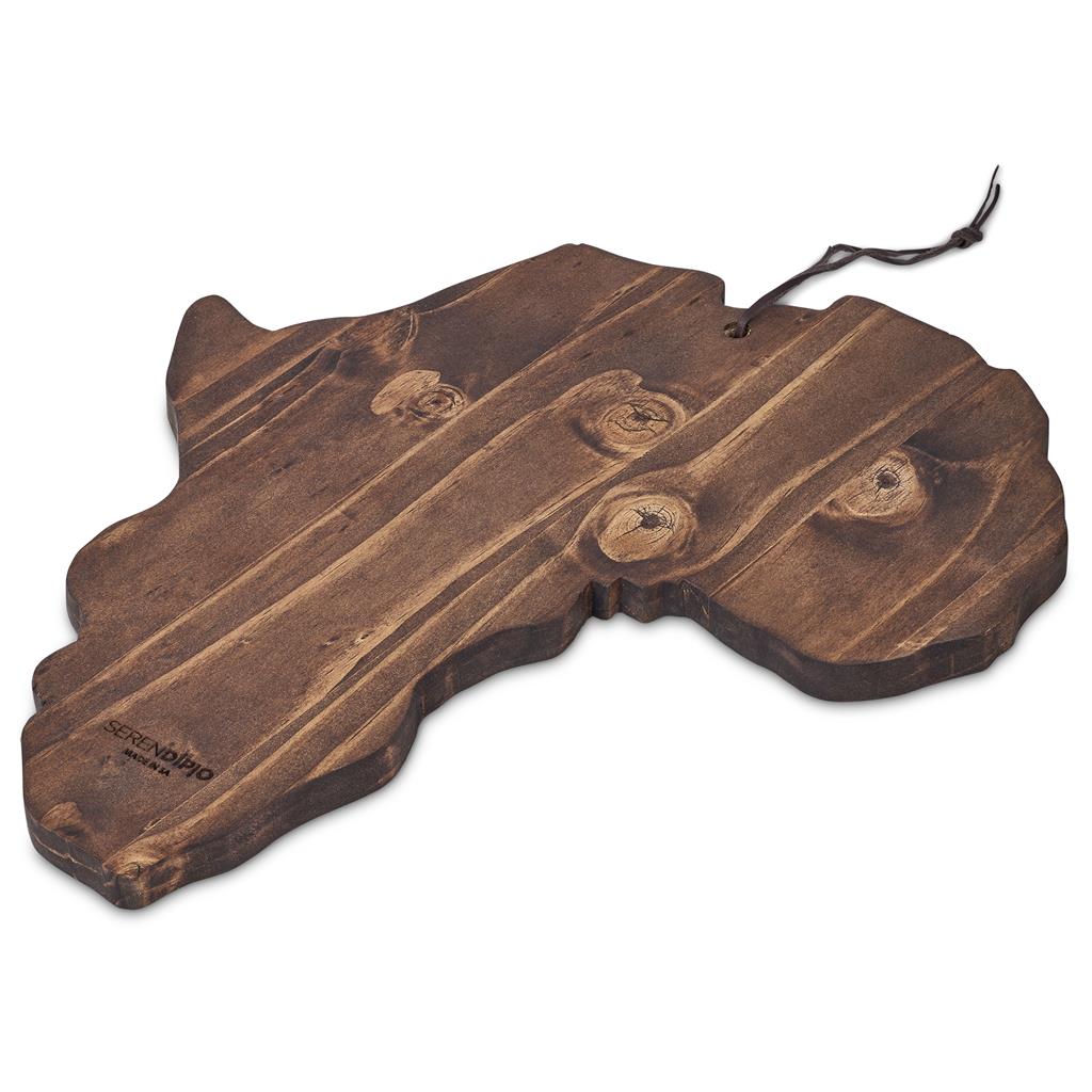 African Shaped Wooden Serving Board