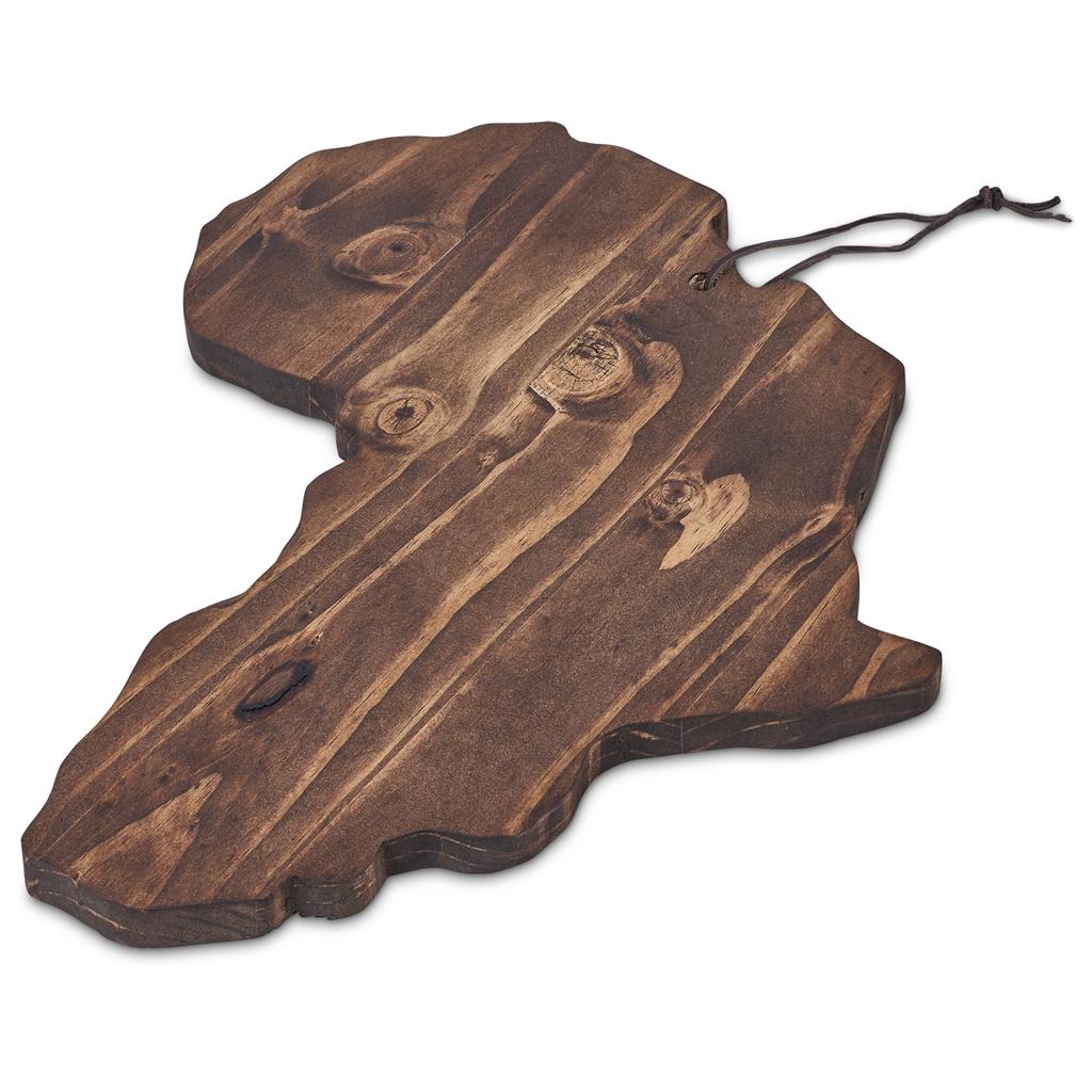 African Shaped Wooden Serving Board