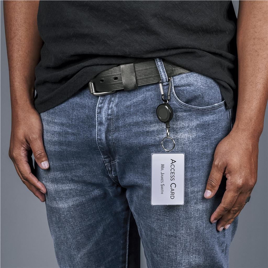 Swipe Retractable Badge Reel with Carabiner