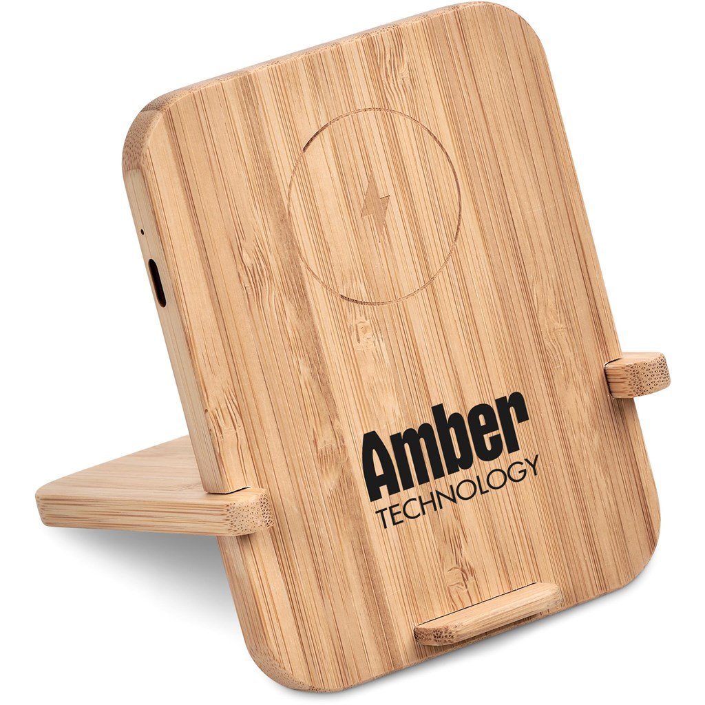Sustainable Bamboo Wireless Charger Stand