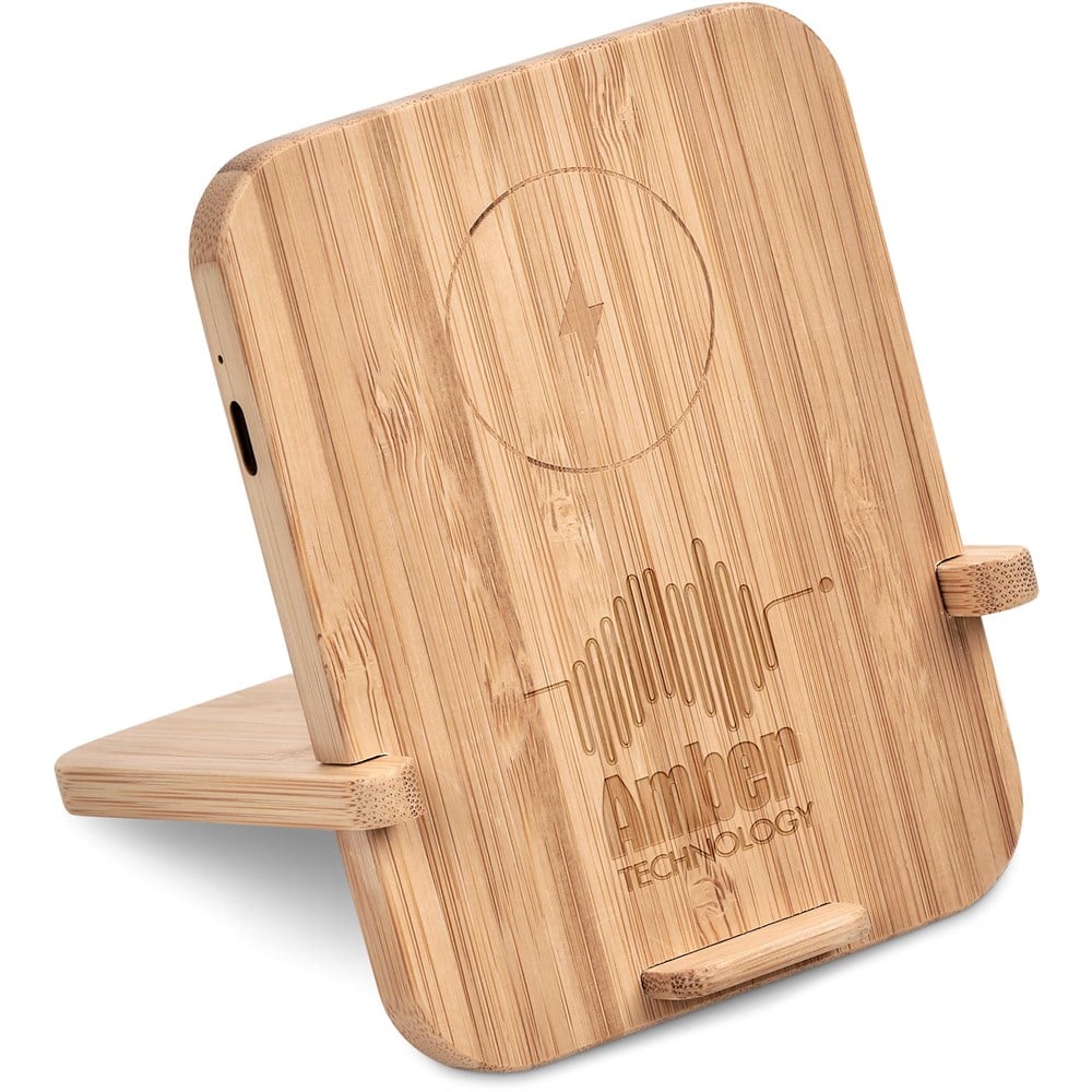 Sustainable Bamboo Wireless Charger Stand