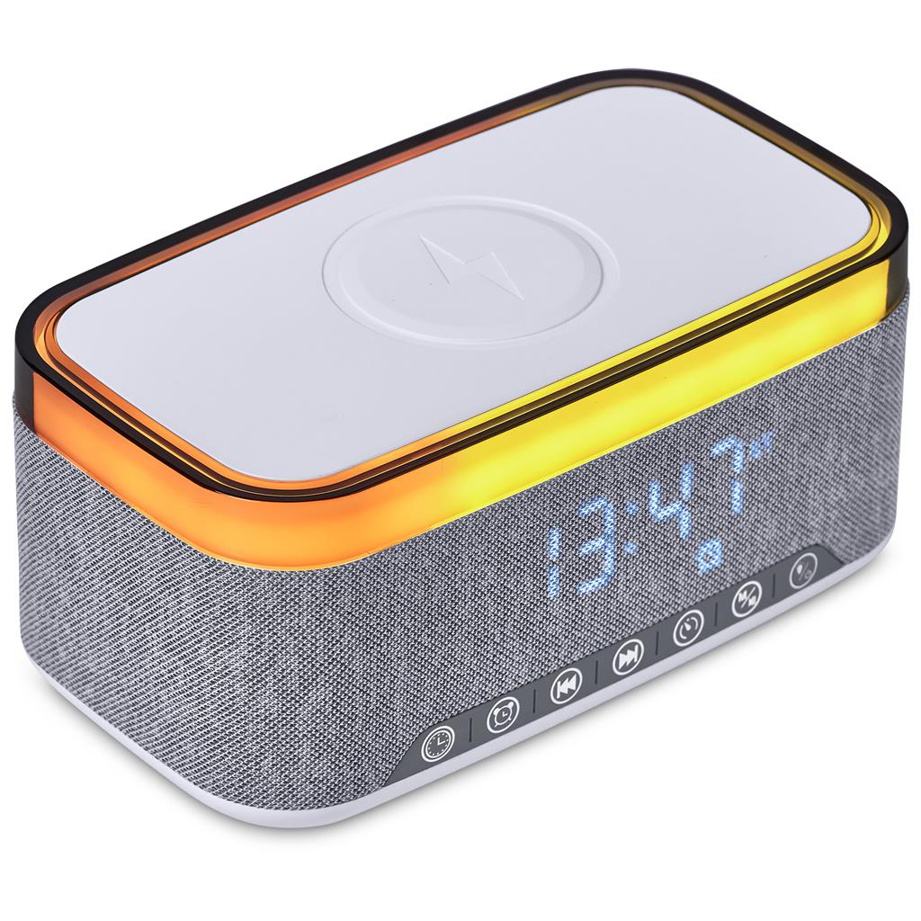 Cumberland 10W Bluetooth Speaker Wireless Charger & Clock