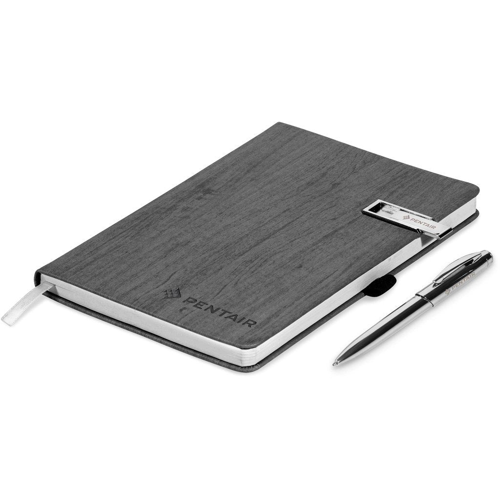 Oakridge A5 Hard Cover USB Notebook - 8GB