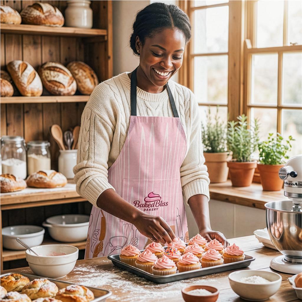 Pre-Production Sample Custom Simma Recycled PET Stitch-Bond Apron