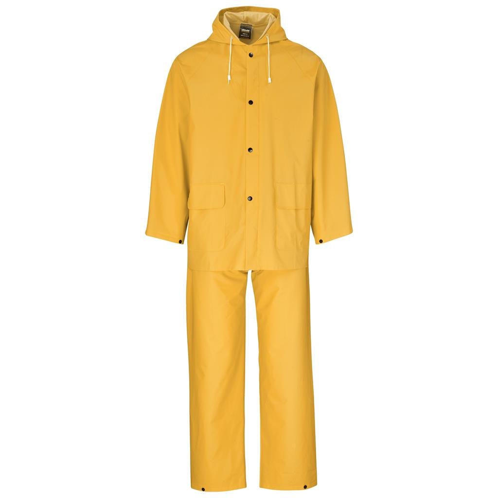 Light Hurricane Rubberised Polyester/PVC Rainsuit - Yellow