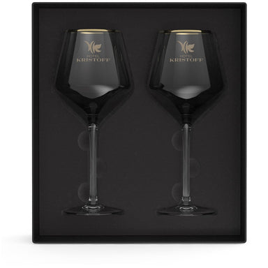 Afrique Dusk Wine Glass Set Black / BL - Kitchen and Food