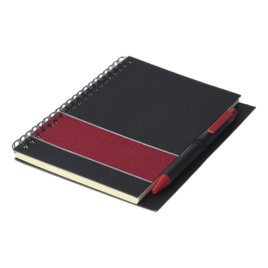 BF0052 - Coloured Stripe Notebook with Pen Red / STD / 
