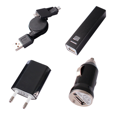4 Piece Tech Set In Gift Box Black / STD / Last Buy - Technology