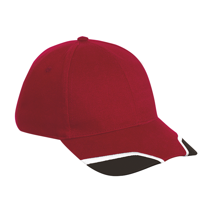 6 Panel Axle Cap Red/Black/White / STD / Last Buy - Caps