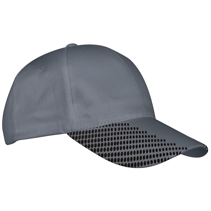 6 Panel Dash Cap Silver/Black / STD / Regular - Caps