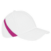 6 Panel Enzo Cap White/Bright Pink / STD / Last Buy - Caps