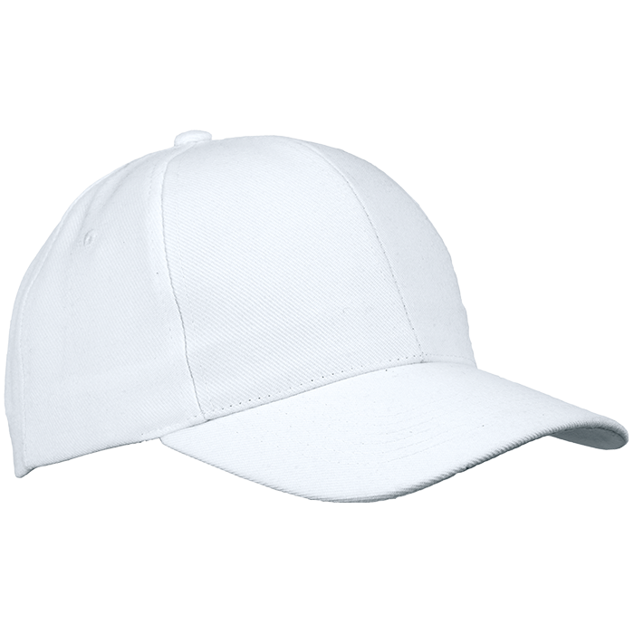 6 Panel Raven Cap White / STD / Last Buy - Caps