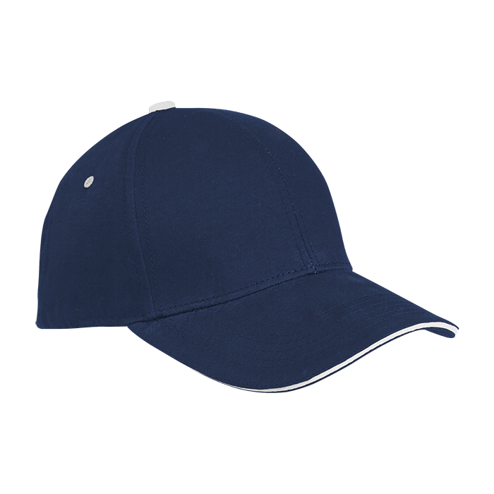 6 Panel Single Jersey Cap  Navy/White / STD / Last 