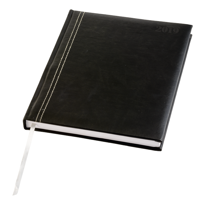 A5 Stitched Design Diary Black / STD / Last Buy - Notebooks