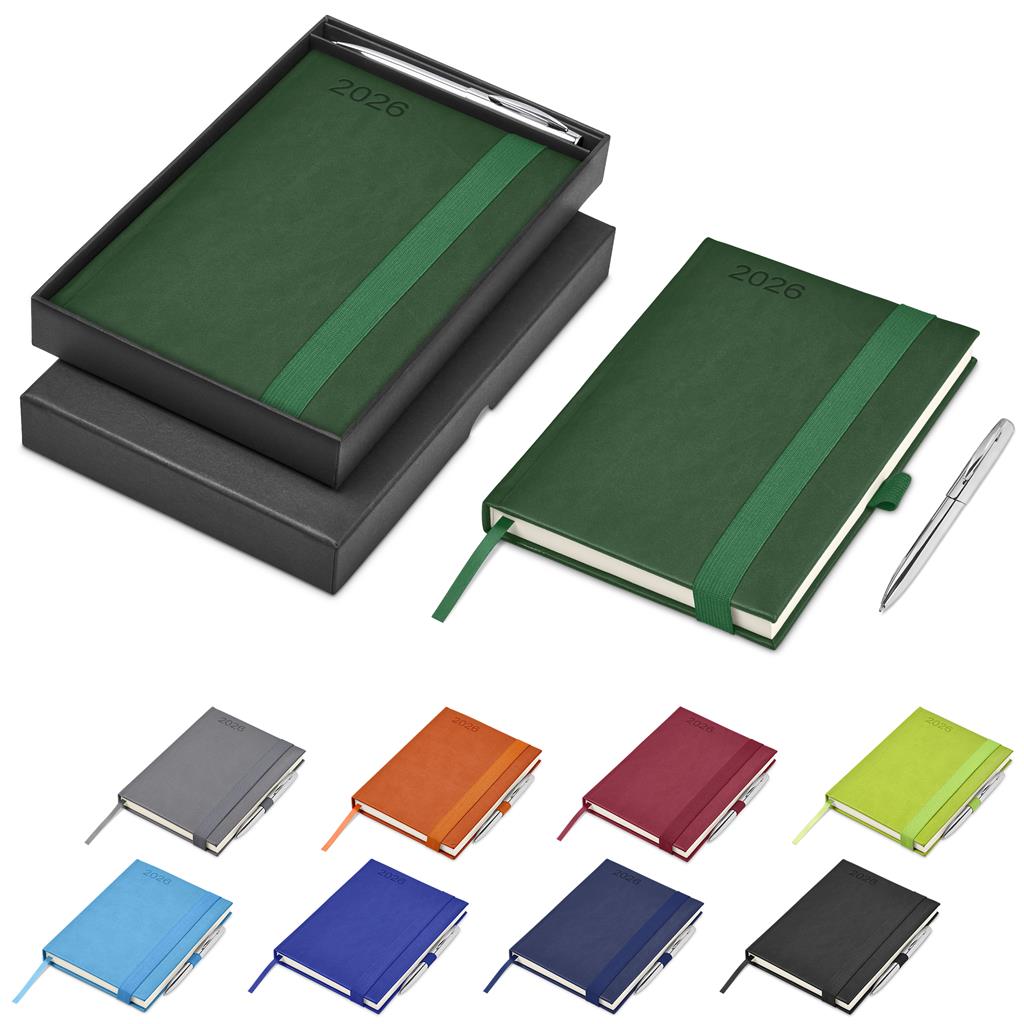 Advantage A5 2026 Diary & Cypher Pen Set - Diaries 2026,Diaries 2026,Diary Sets