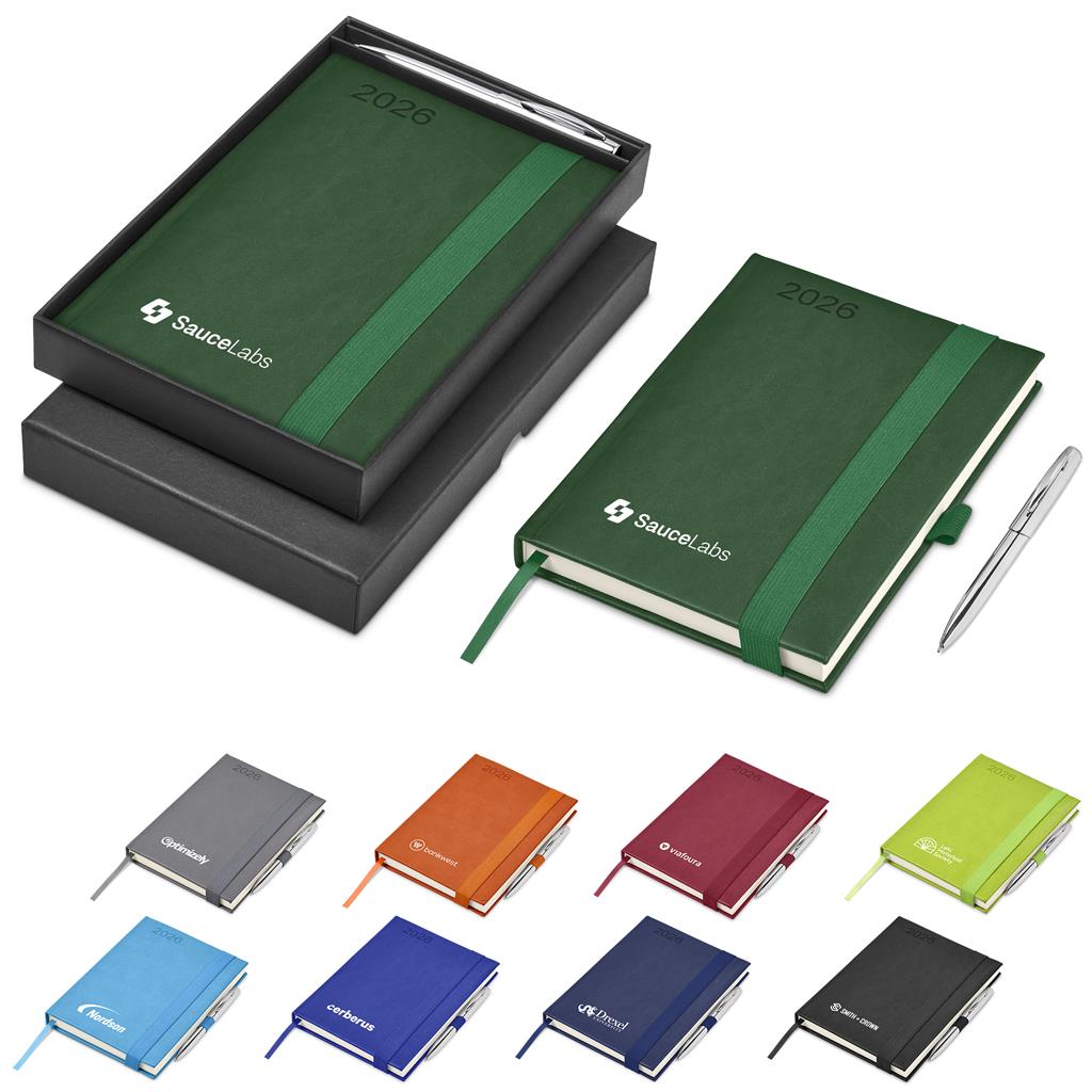 Advantage A5 2026 Diary & Cypher Pen Set - Diaries 2026,Diaries 2026,Diary Sets