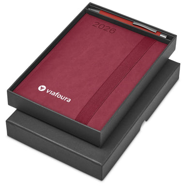 Advantage A5 2026 Diary & Omega Pen Set RED - Diaries 2026,Diaries 2026,Diary Sets