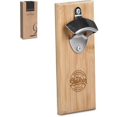 Akeru Bamboo Fridge Bottle Opener NATURAL - Bar Accessories,Bamboo Products,Home and Living