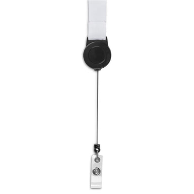 Badge Reel Double-Sided Satin Lanyard BLACK - Lanyards,Lanyards,Custom Lanyards Wrist Straps and Keyholders,Custom Keyholders