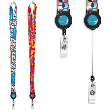 Badge Reel Single-Sided Satin Lanyard BLACK - Lanyards,Lanyards,Custom Lanyards Wrist Straps and Keyholders,Custom Keyholders