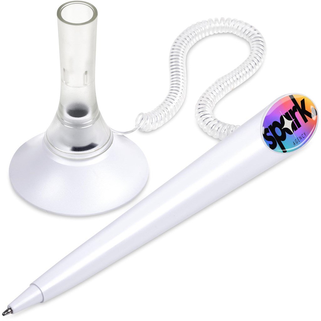 Beacon Desk Ball Pen WHITE - Plastic Pens,Writing Instruments