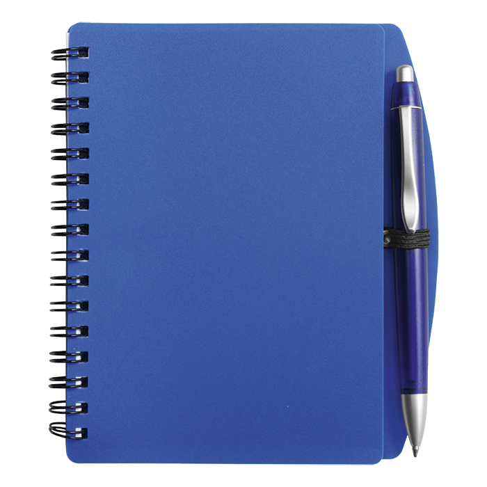 BF5139 - A6 Spiral Notebook and Pen Blue / STD / Regular - Notebooks