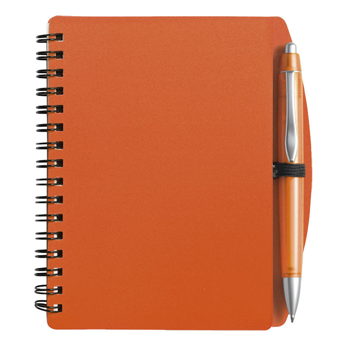 BF5139 - A6 Spiral Notebook and Pen Orange / STD / Regular - Notebooks