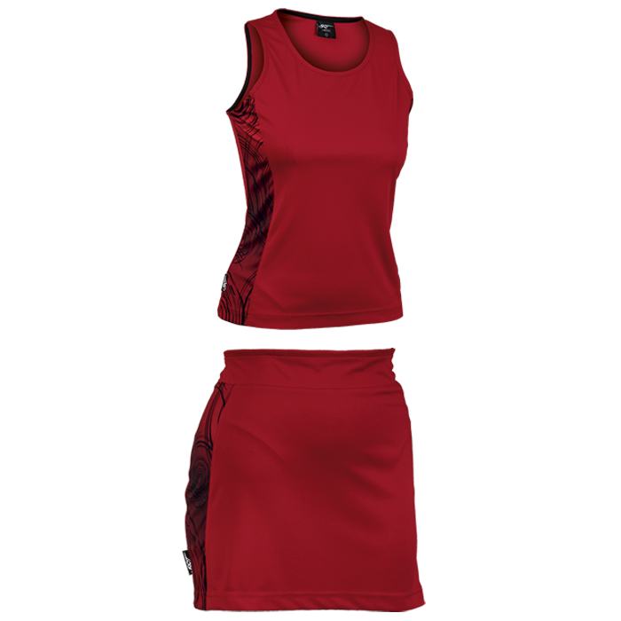 BRT Triflex Single Set Top and Skirt Red/Black / MED / Last Buy - On Field Apparel