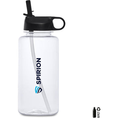 Castro Recycled PET Water Bottle – 1Litre BLACK - Bottles,Recycled Products,Recycled Drinkware,Drinkware