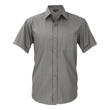 Claremont Lounge Shirt Short Sleeve Mens Navy/Silver / 4XL / Last Buy - Shirts-Corporate