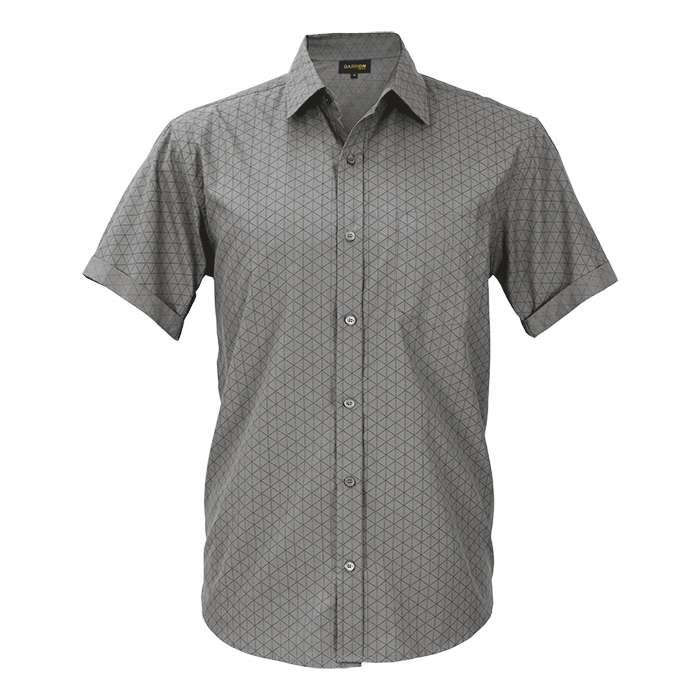 Claremont Lounge Shirt Short Sleeve Mens Navy/Silver / 4XL / Last Buy - Shirts-Corporate
