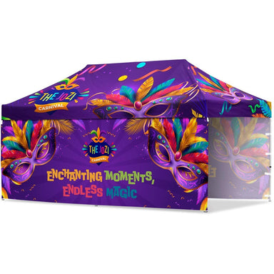 Coated Steel Sublimated Gazebo 6m x 3m - 2 Long Full-Wall Skins - Gazebos