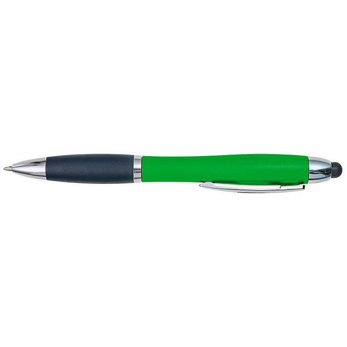 Curved Design Logo Light Up Ballpoint Pen Green / STD / Last Buy - Writing Instruments
