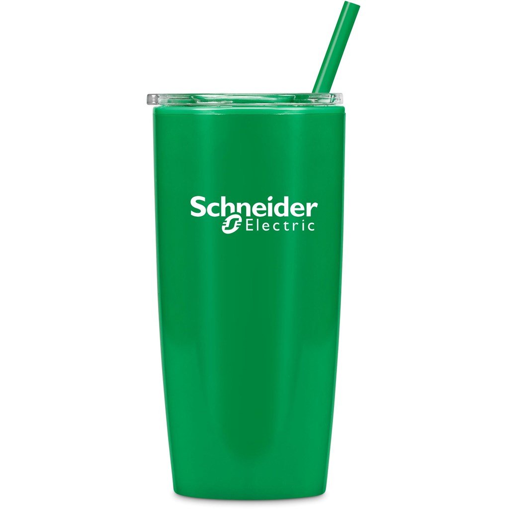 Daytona Plastic 2-in-1 Double-Wall Tumbler & Straw - 600ml