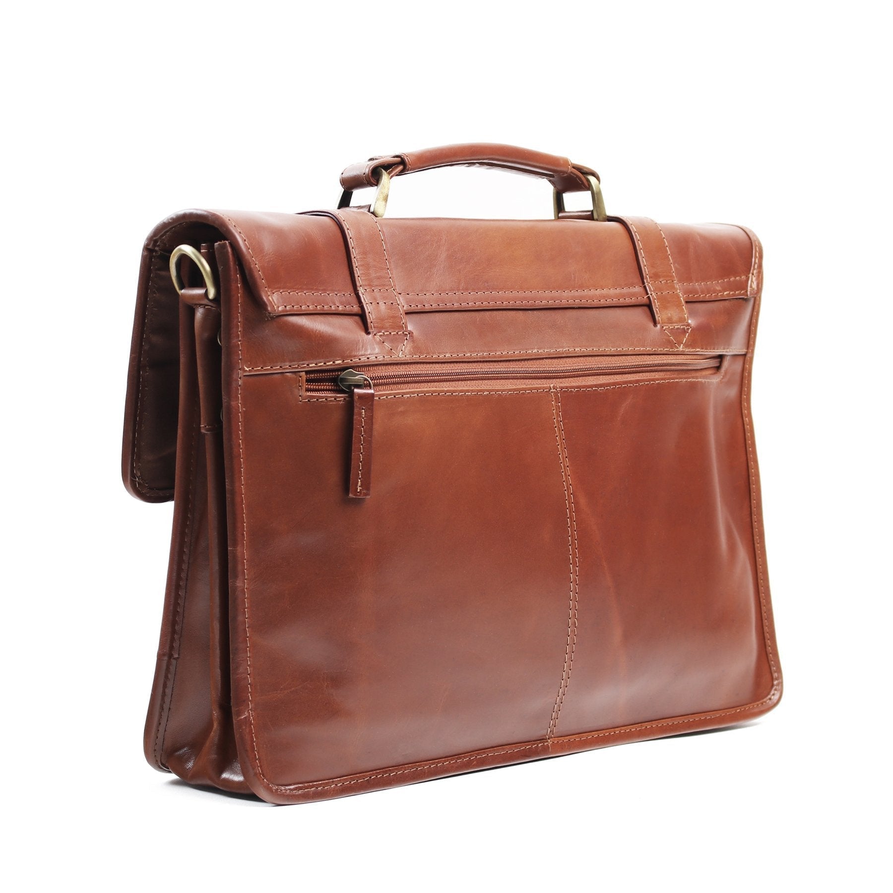 Dexter 15" Laptop Briefcase Burnish Cognac-Briefcases