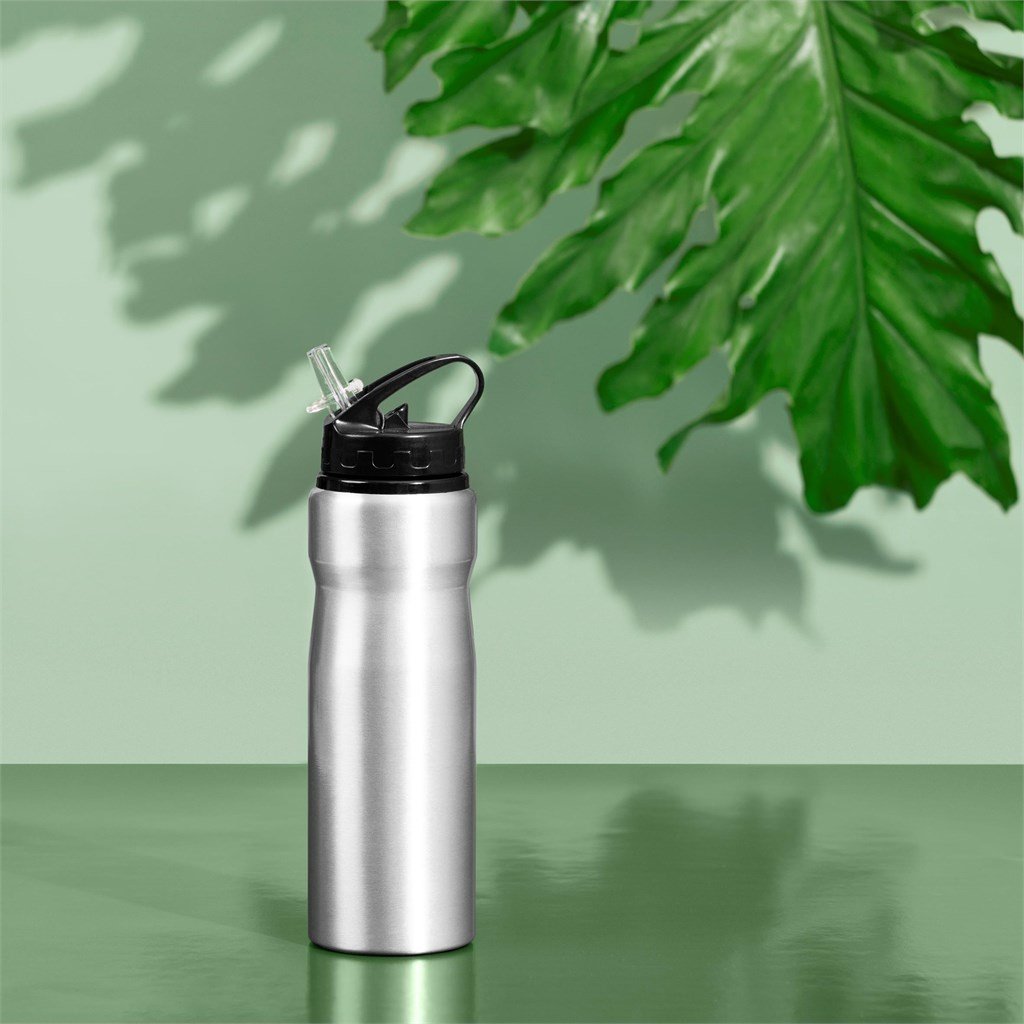 Eva & Elm Atlas Aluminium Water Bottle - 750ml Silver / S